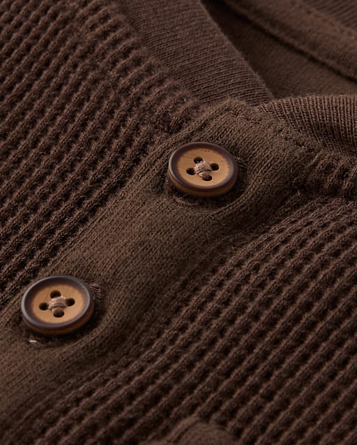 Boys Thermal Henley Top - Little Essentials - lbl_product_image_view_2