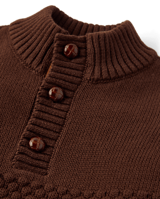 Boys Stitched Mock Neck Sweater - Little Essentials - lbl_product_image_view_2