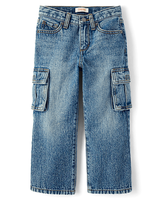 Boys Baggy Cargo Jeans - Little Essentials - lbl_product_image_view_2