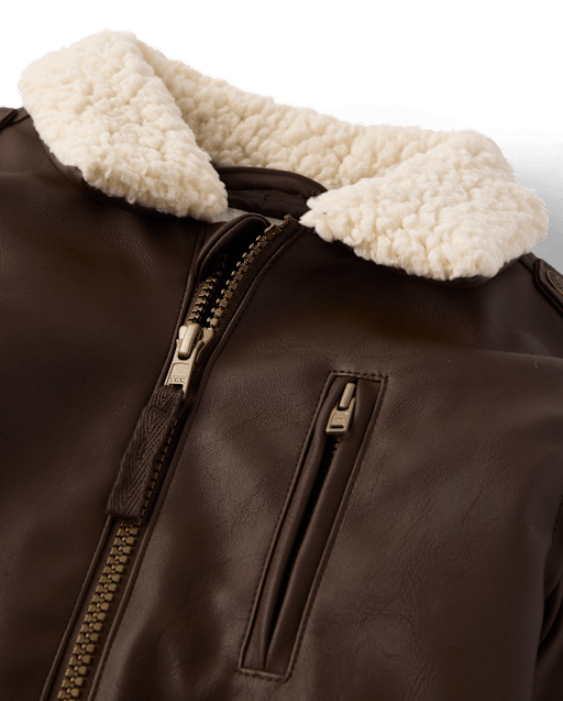 Boys Faux Leather Bomber Jacket - Countryside Manor - lbl_product_image_view_2