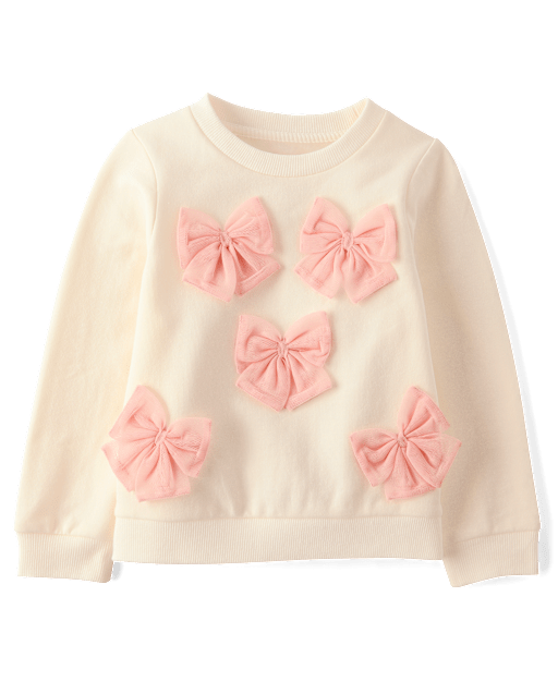 Girls Bow Fleece Sweatshirt - Le Petite Ballet - lbl_product_image_view_2