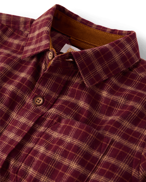 Boys Plaid Flannel Button Up Shirt - The Harvest Edit - lbl_product_image_view_2