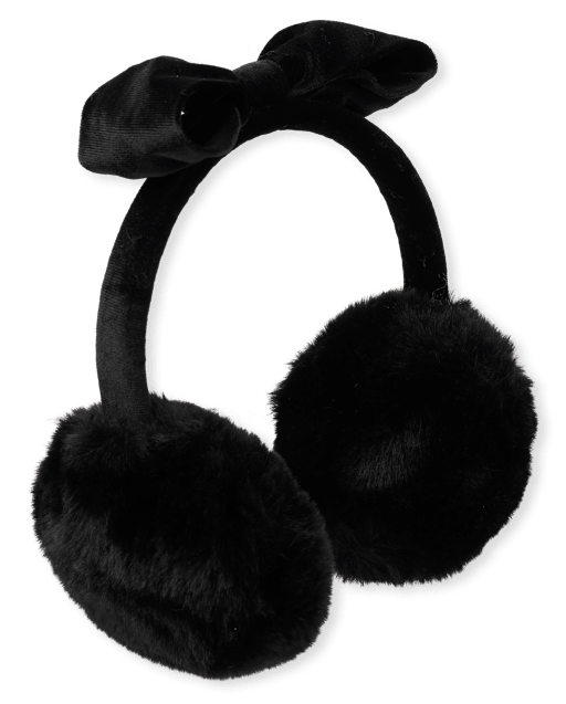 Girls Faux Fur Bow Earmuff