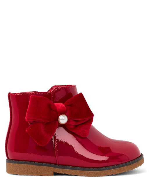 Girls Bow Booties - Tartan Remix