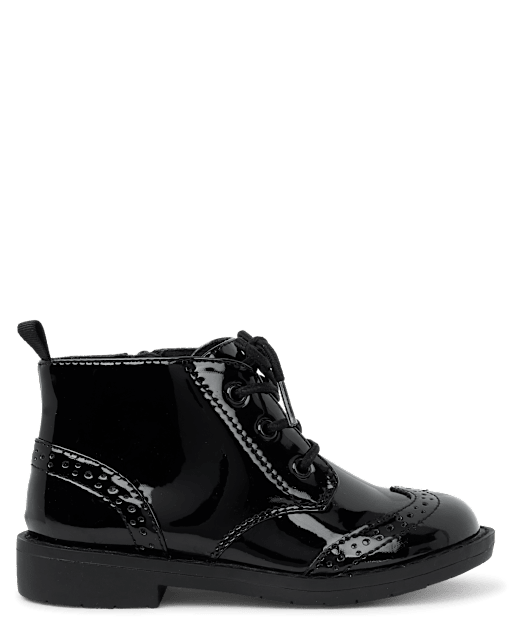 Boys Lace Up Boots - Tartan Remix
