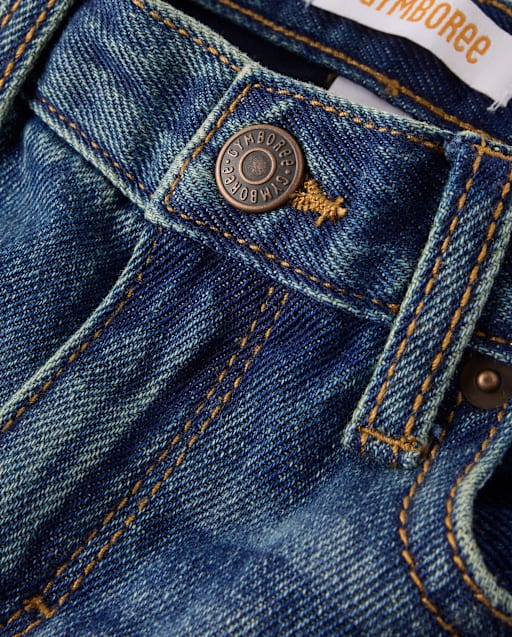 Boys Lined Straight Jeans - Little Essentials - view 2