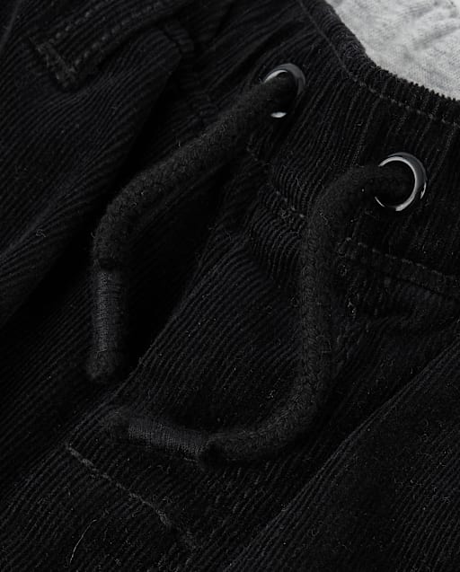 Boys Corduroy Roll Cuff Pull On Pants - Little Essentials - view 2