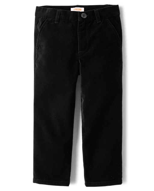 Boys Velvet Dress Pants - Tartan Remix - view 1