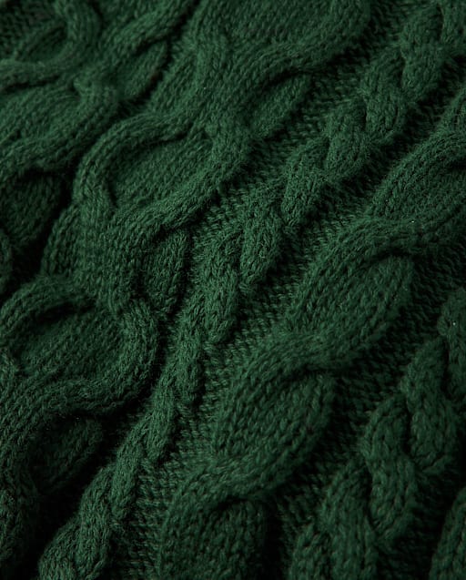 Boys Cable Knit Sweater - Tartan Remix - view 2