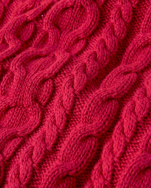 Boys Cable Knit Sweater - Tartan Remix - view 2