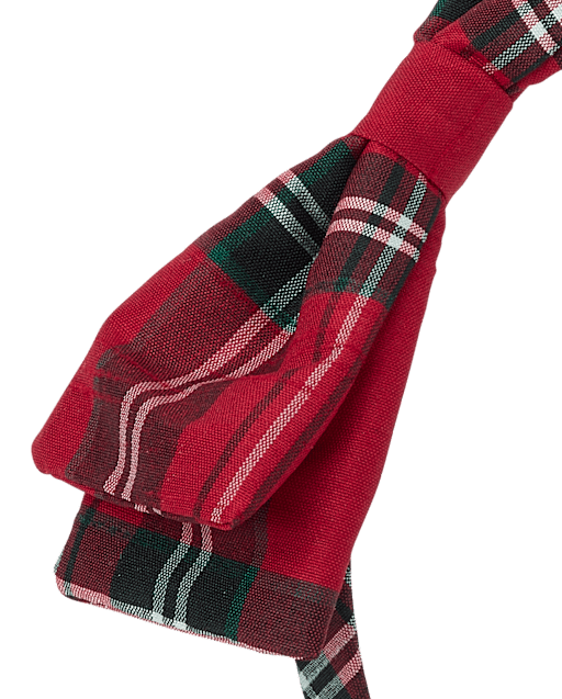 Girls Plaid Bow Headband - Tartan Remix - view 2