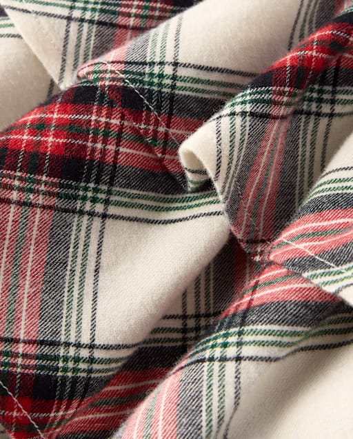 Girls Plaid Flannel Tiered Dress - Tartan Remix - view 2