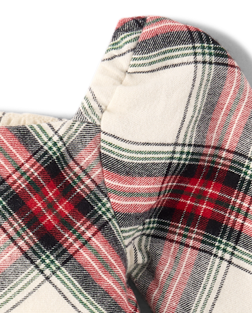 Baby Girls Plaid Flannel Ruffle Dress - Tartan Remix - view 2