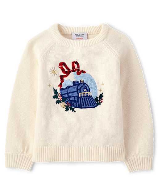 Girls Embroidered Train Sweater - The Polar Express™ x Gymboree