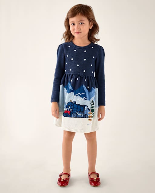 Girls Embroidered Train Sweater Dress - The Polar Express™ x Gymboree