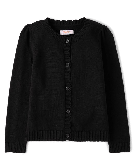 Girls Scalloped Cardigan - Little Essentials - view 1