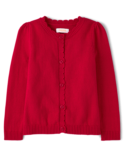 Girls Scalloped Cardigan - Little Essentials