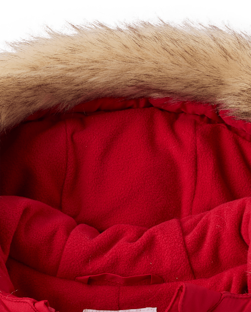 Girls Bow Ruffle Puffer Coat - Little Essentials - view 2
