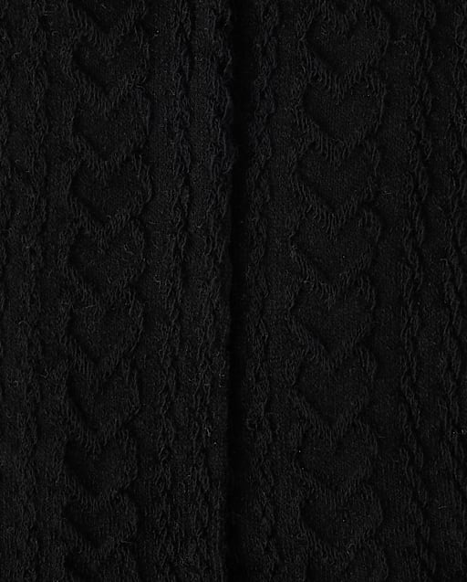 Baby Girls Heart Cable Knit Tights - Little Essentials - view 2