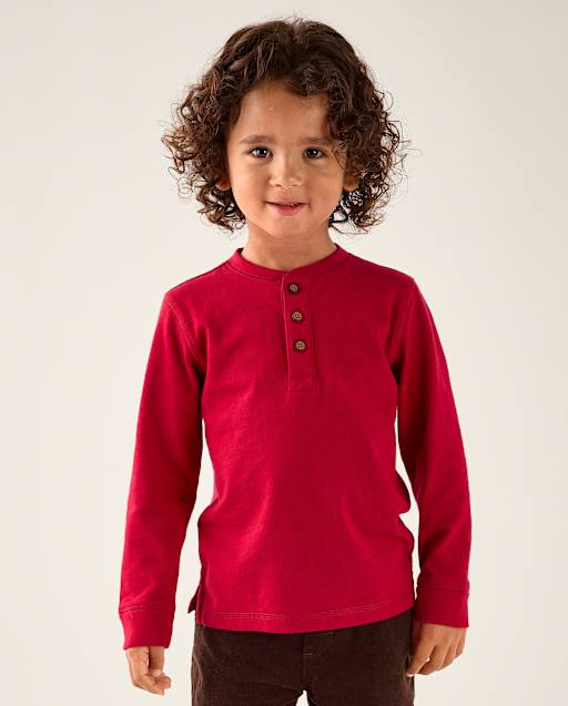 Boys Henley Top - Little Essentials