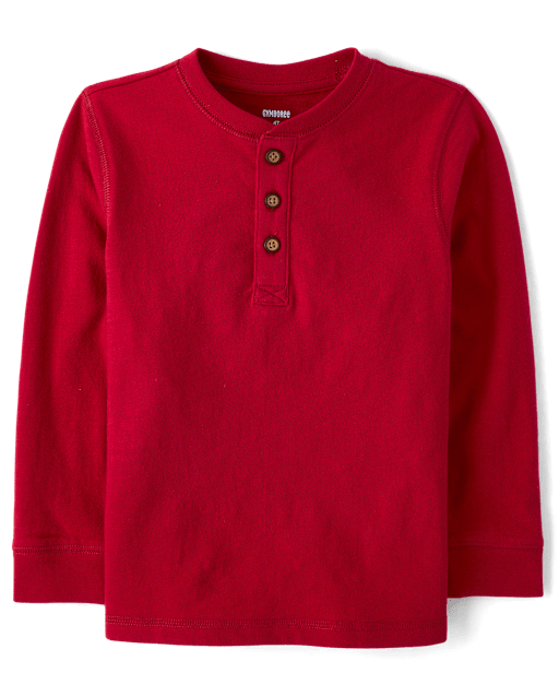 Boys Henley Top - Little Essentials - view 1