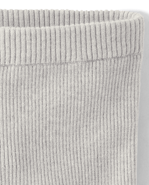 Girls Ribbed Sweater Leggings - Little Essentials - view 2