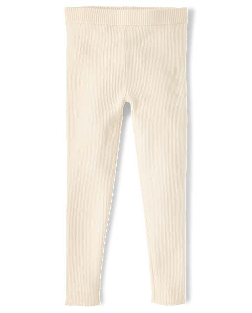 Girls Ribbed Sweater Leggings - Little Essentials