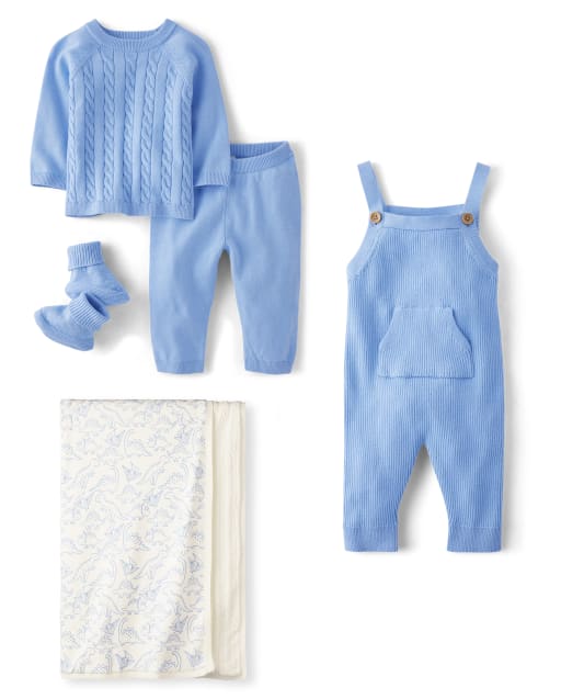 Baby Boys Cozy Cable Knit Gift Set- Homegrown by Gymboree Collection