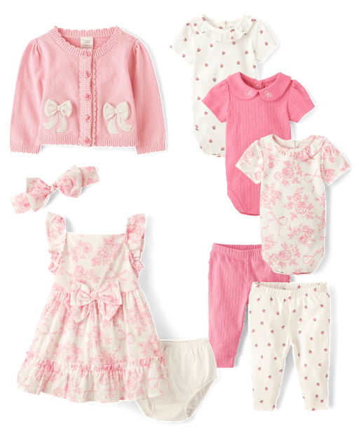Baby Girls Pink Floral Gift Set - Homegrown by Gymboree Collection