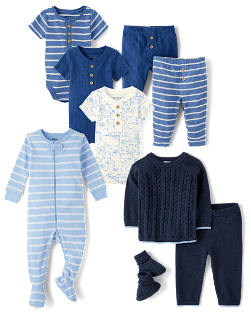 Baby Boys Blue Animal Gift Set - Homegrown by Gymboree Collection