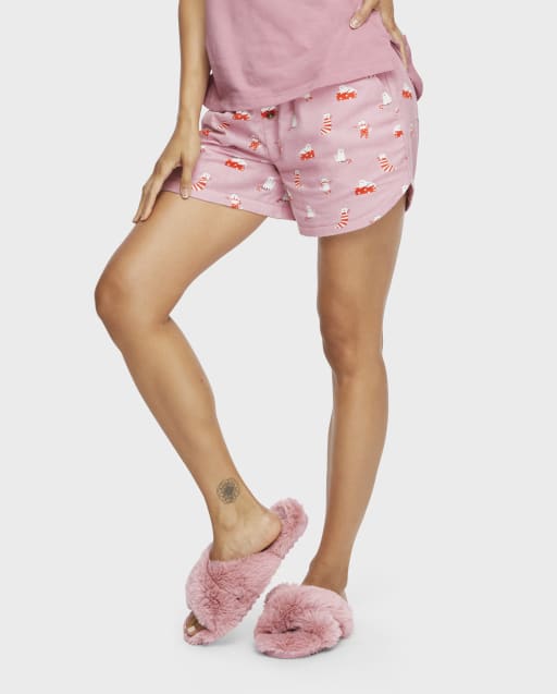 Womens Flannel Pajama Shorts