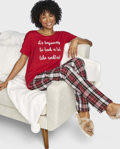 Womens Print Flannel Pajama Pants
