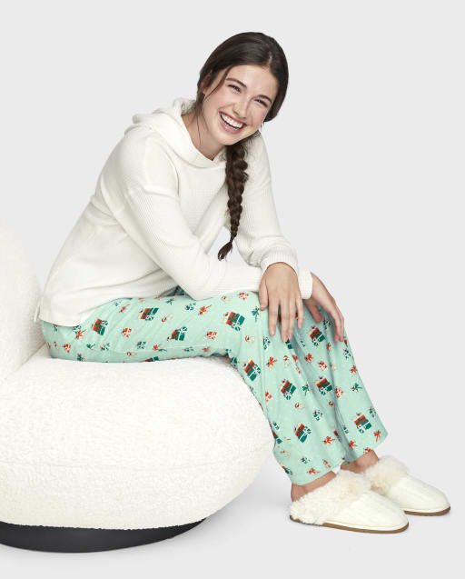 Womens Print Flannel Pajama Pants