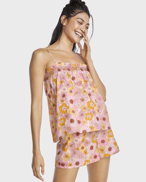 Womens Floral Pajama Set
