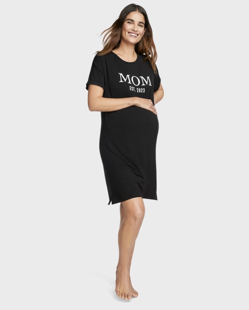 Womens Mom Modal Maternity Sleep Shirt