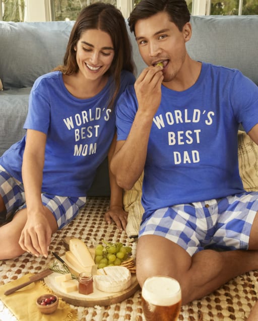 Matching Couple Pajamas - World's Best Parents