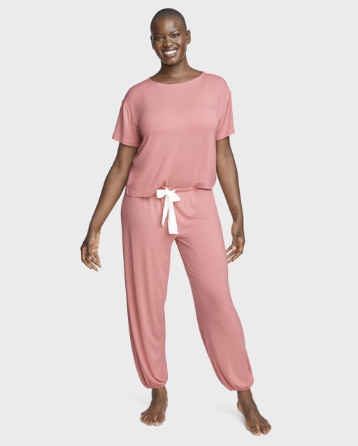 Womens Modal Pajama Set - Pink