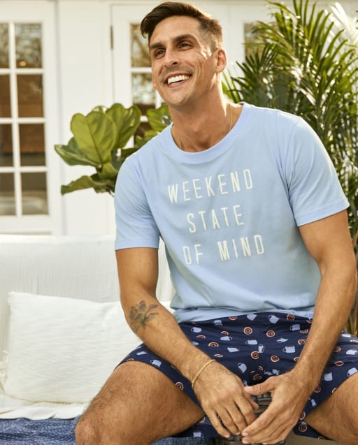Mens Pajama Set - Weekend State of Mind