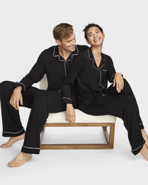 Matching Couple Pajamas - Classic Black