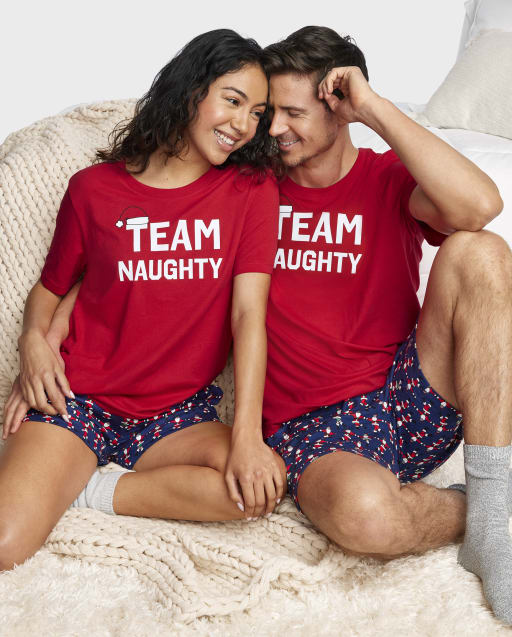 Matching Couple Pajamas - Team Naughty Collection