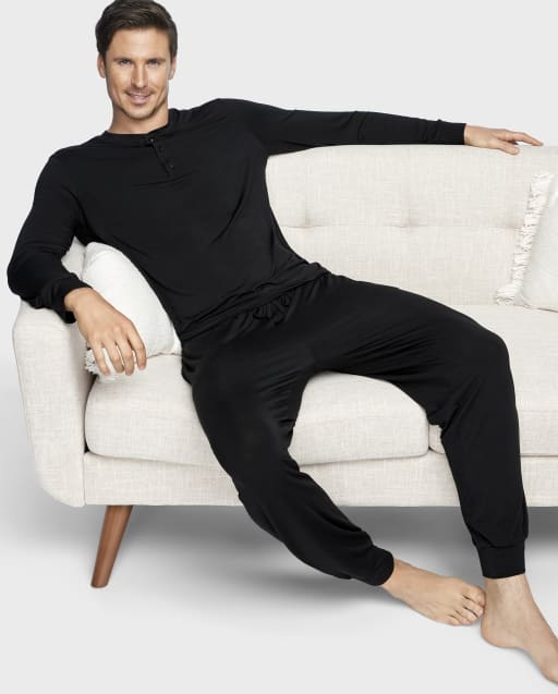 Mens Modal Pajamas - Classic Black Collection