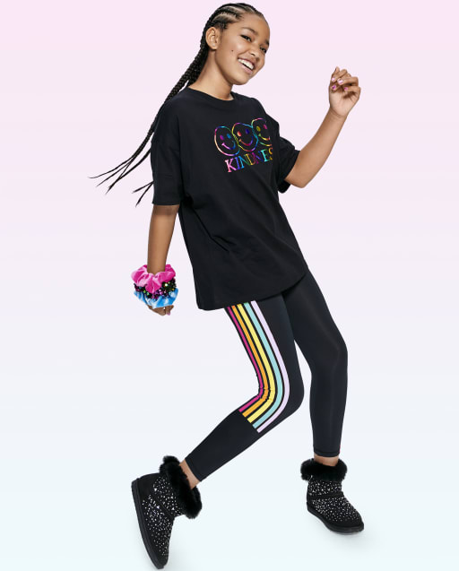 Leggings de rayas arcoíris