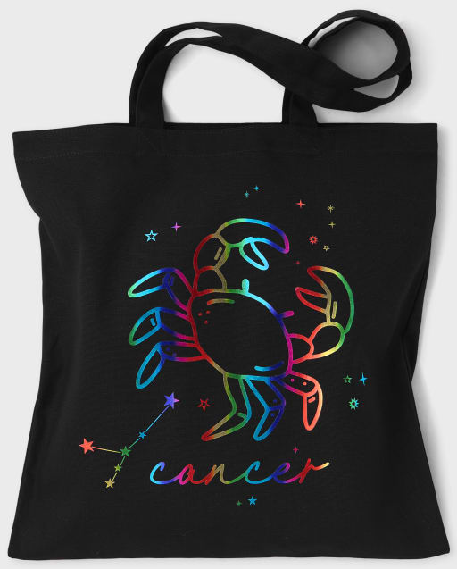 La bolsa de lona del zodiaco del cáncer de las muchachas adolescentes
