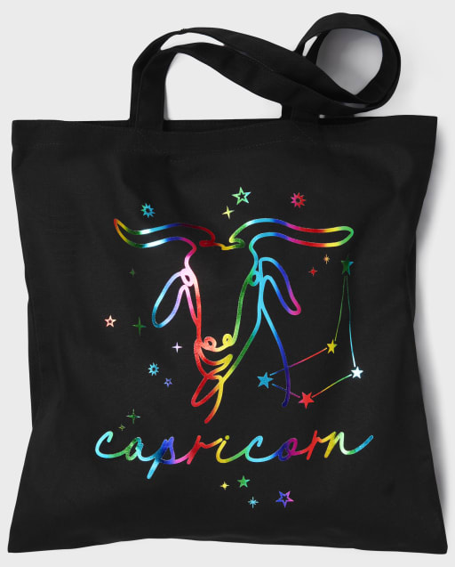Teen Girls Capricorn Zodiac Canvas Tote Bag
