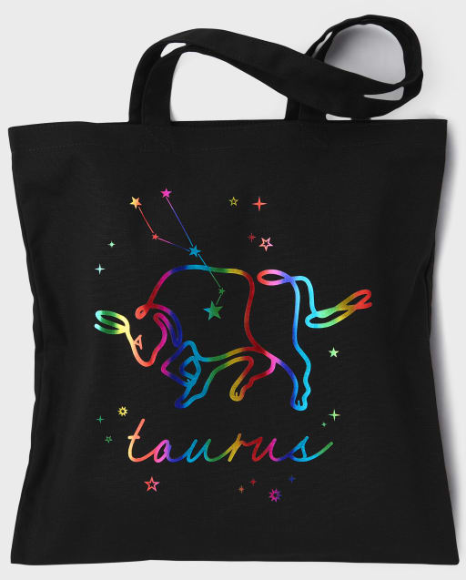 Teen Girls Taurus Zodiac Canvas Tote Bag
