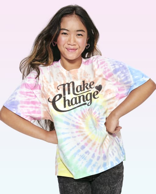 Tween Girls Tie Dye Oversized Tee