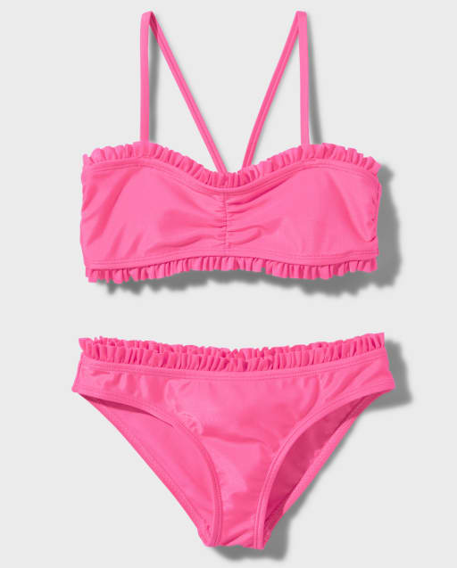Tween Girls Ruffle Edge Bikini Swimsuit