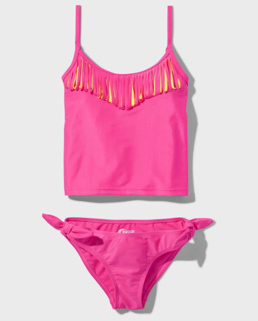 Tween Girls Fringe Tankini Swimsuit