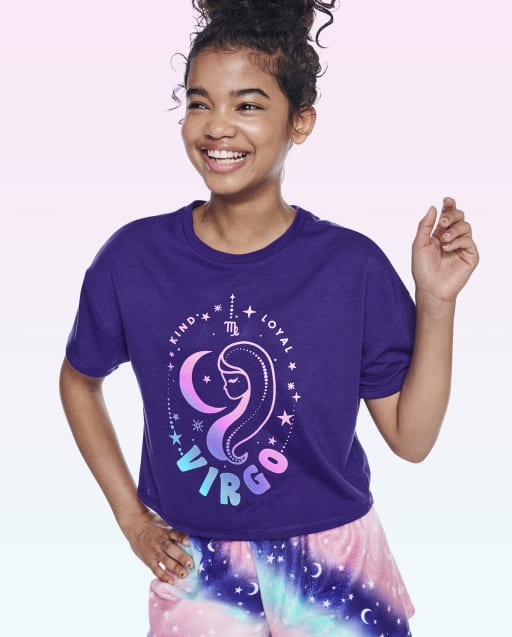 Tween Girls Virgo Zodiac Sleep Tee