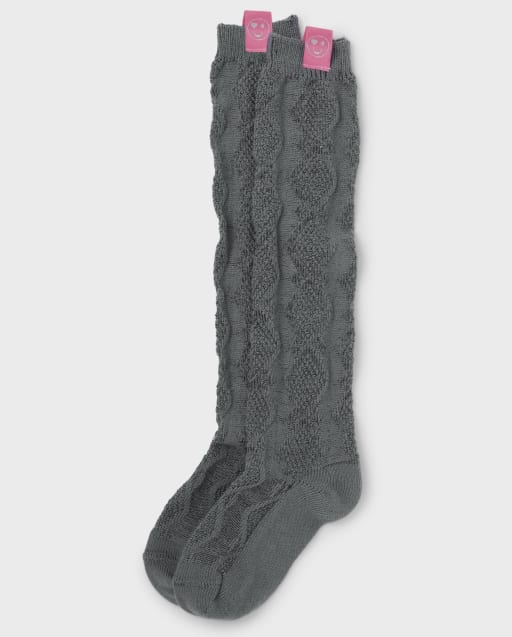 Girls Cable-Knit Boot Socks